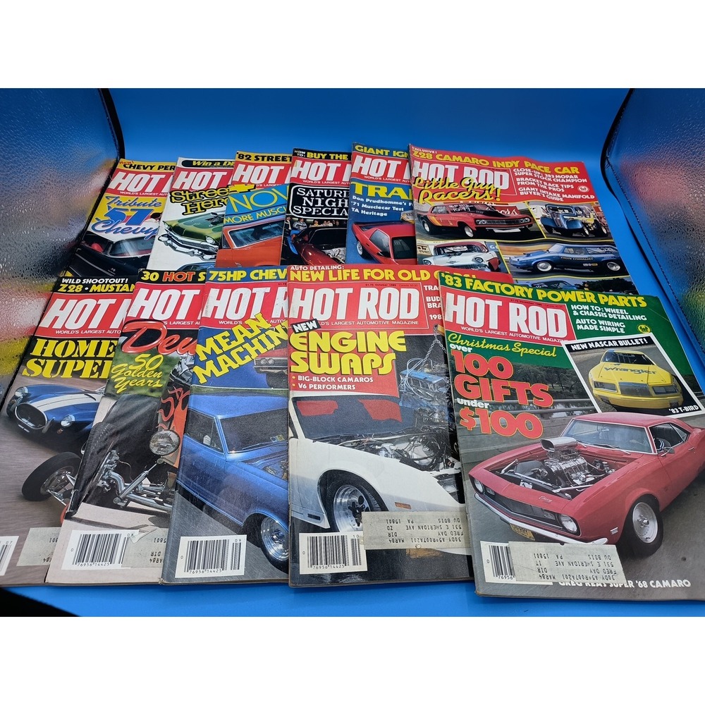 Hot Rod Magazine Lot - 1982 - 11 Issues - Missing November